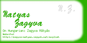 matyas zagyva business card