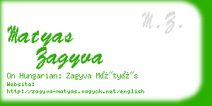 matyas zagyva business card